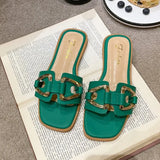 Slippers Flat Shoes Women's Home Beach Floors Luxury Slides Casual Woman Summer 2024 Sandals Girls Designer Free
