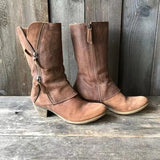 Breakj Autumn And Winter New Large-Size Short-Size Martin Boots Flat-Bottomed Side Zipper Solid Women's