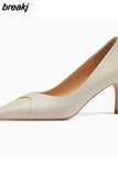 Size 32-43 Women Pumps Real Leather 2023 Spring Thin High Heels Shoes Women Sexy Solid Party Office Lady Daily