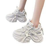 Breakj Old Dad Shoes Women 2025 Autumn New European Over-Fire Sneakers Thick Soles Of Small Height Women's