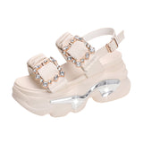 Breakj Celebrity Ins Tidal Platform Platform Sandals Female Summer 2023 New Korean Version Of A Word Button Dew Toe Sports
