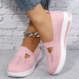 Summer Mesh Breathable Ladies Sneakers 2022 Hollow Out Slip on Flat Shoes Women Plus Size 43 Platform Loafers