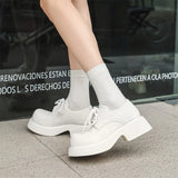 Breakj Thick Bottom Small Leather Shoes Male Fashion Joker College Style Happy Shoes Web Celebrity Belt Niche Ins Tide