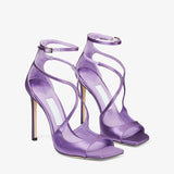 Breakj Hair 2025 Summer New Fairy Wind With Purple Silk Satin Jimmy High Heels Fine Square