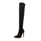 Boots Women's Heel 2023 Spring Fall New High Heels Winter Boots Show Slim Elastic Boots 42 Plus