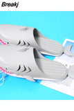 Summer New 2023 Men Women Slipper Interesting Shark Funny Slipper Men Women At Home Soft Sole Slipper beach flip