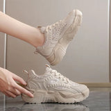 New Spring And Autumn Fashion Casual Dad Shoes Korean Version Ins Tide Retro Net Cloth Students Casual Sports