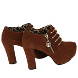 Breakj Coarse And Short Boots Women High Heel Single Boots Side Zipper Martin