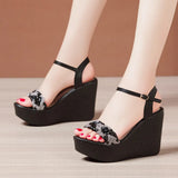 Word With Ultra-High Heel Sandals For Women In 2023, The New Fashionable Thick-Soled Waterproof Table Open Toe Size