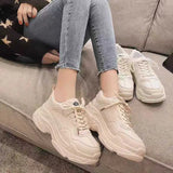 Breakj Shoes Women 2025 Spring And Autumn New Student Korean Version Of Thin Sneakers Women's Leisure Shoes Thick Soles In Small White