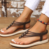 New Summer Sandals Women Fashion Flat Casual Beach Sandals Outdoor Flip Flop Shoes Plus Size Flat Shoes Sandalias De