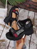 Breakj Sports Sandals Women Wear 2025 New Summer Drill Thick Bottom Magic Stick Soft Bottom Roman Beach
