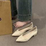 Breakj Famous Pointy-Headed Solid Single-Shoe Women In The Autumn Of 2025 New Net Red With 100 Single Shoes With Anti-Slip