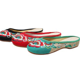 Breakj Summer Color Embroidery Leisure Walk Embroidered Cloth Shoes Women's Cloth