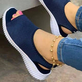 Summer New Plus-Size Fashion And Leisure Women With Thick-Soled Net
