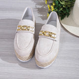 Women Casual Slip-on Shoes Platform Comfortable Espadrille Barefoot Loafers Round Head Plus Size