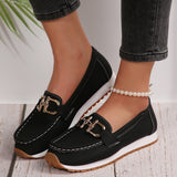 Breakj Casual Sneakers Casual Ladies Metal Chain 2025 Summer New Large-Size Single