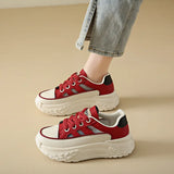 Casual Single Shoes Hollowed-Out Breathable Muffins Thick-Soled Small Man Heightened Casual Shoes Korean Version Of Spot Women's