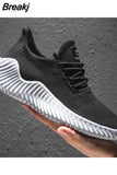 Sale New Men Running Shoes Mujer Mesh Breathable White Men Sneakers Lac-up Lightweight Black Walking Men Vulcanize