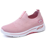 Women Leisure Sneakers Outdoor Mesh Soft Bottom Sport Shoes Vintage Solid Slip on Breathable Shoes Sneakers Women Zapatos