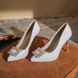 High Heels 2023 Autumn / Winter New Fine Heel Pointed Sexy Female Shoes Korean Version Versatile High Heel Wedding