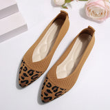 Toe Flats Womens Shoes Comfort Womans Shoes Fashions 2024 Leopard Shoes Zapato Mujer Casual Sapatos Feminino
