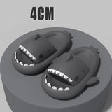 Platform Slippers Women Shoes Summer Slides Cute Shark Couples Beach Shoes Home Indoor 4CM Thick Soles Flip Flops