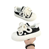 2023 New Cake Soft Bottom Shoes Women's Students Black And White Panda Women's Casual Sports Small White