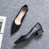 Breakj Single Shoes Women 2025 Work Clothes To Work Shoes Coarse Heel Do Not Tired Women Shoes Professional Work Shoes Women