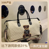 Travel Bag Dry And Wet Separation Men And Women Short Distance One Shoulder Hand Matching With Trolley Box Independent Shoe Compartment Sports
