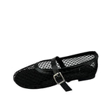 Breakj New Fishing Net Hollow Low Help Shallow Single Shoes Women's