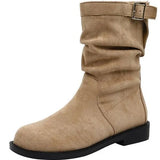 Breakj British Style Coarse And Martin Boots 2025 Autumn And Winter New Thin Pile In The Boots Sleeves Short