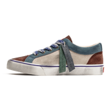 Spring Autumn Men Novelty Multicolor Loafer Shoe Fashion Flat Patchwork Breathable Canvas Shoes Retro Lace-up Board