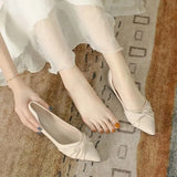 Summer Footwear Pointed Toe Shoes for Women 2023 Comfortable and Elegant Office White Flats Flat Casual on Sale E