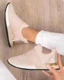 Mesh Breathable Sneakers Fashion Slip on Flat Casual Shoes Wedges Platform Women Lightweight Out Walking Shoes