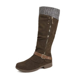 Breakj Code 2025 Autumn And Winter New Thick Side Zipper High-Heeling Women's