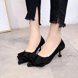 Women's Summer Footwear Stilito Pink Shoes for Woman 2023 Office with Medium Heels Genuine Mark Chic and Elegant A Comfortable