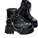 Breakj Punk Style Thick Bottom Martin Boots 2025 New Mid-Chammelt Sweet Cool Small Man To Increase Fashion