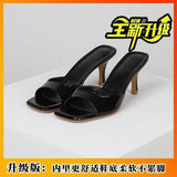 Breakj Version Of The High-Shoe Women 2025 Summer New Fashion Square High And Cool Drag With Anti-Slip