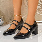 Breakj Retro Mary Jane Women's Shoes 2025 Autumn New French Heel Red Single-Shoe Women's Thick