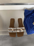 Breakj French Small Fragrant Wind Side Toe Cool Slippers Women's Shoes Wear 2025 Summer