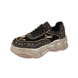 Fashion Water Drill Old Father's Shoes In The Autumn Of 2023, The New Korean Version Of Breathable Muffins Follow The Trend Of Leisure Sports