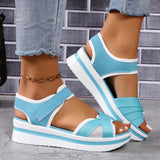 Breakj New Sandals Women's Large-Size Thick-Bottomed Flat-Bottomed Magic Stick Daily Leisure Beach