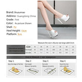 Women Shoes High Heels 2023 New Slippers Stripper Thick Bottom Platform Patent Leather Open Toe Bling Plus Size 43 Party