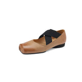 Pig Nose Shoes Female Spring 2024 New Inside And Outside Full Leather Retro Wind Ballet Shoes