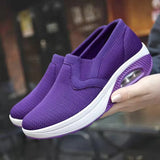 Breakj New Flying Women's Shoes Casual Sneakers Rocking Shoes Soft Soles Breathable Women's Singles Air Cushion Shoes Large