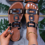 Breakj Buckle Flat Bottom Slipper Women's New Toe Beach Cold