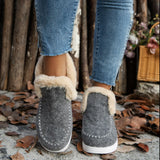 New Thick Bottom Snow Boots Women Add Velvet And Thick Hair Warm Large Size Sewing Bag Women's Cotton