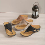 Breakj Cool Slippers Women 2025 Summer New Large-Size Hollow Metal Thick Bottom Cold Slippers