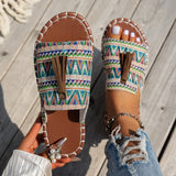 Breakj Bohemian Beach Women's Shoes In The Summer Of 2025 43-Yard Wish Large-Size Flat-Bottomed Slippers For